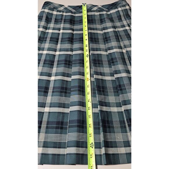 NWT Aritzia Sunday Best Women's Plaid Olive Green Pleated Midi Skirt 8 - Picture 9 of 14